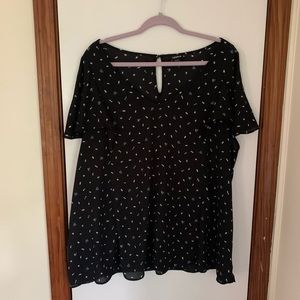 Torrid Confetti Print Blouse, Size 3